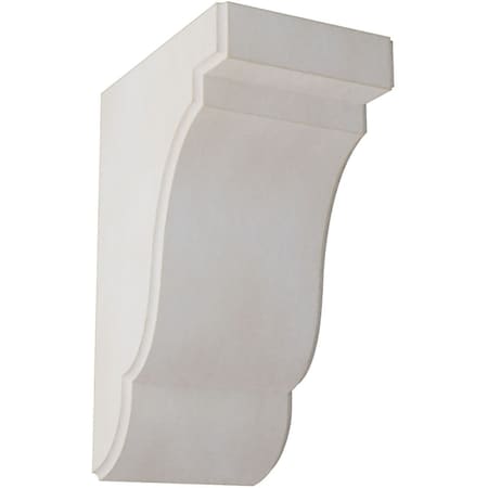 Ekena Millwork 3 1/2"W x 5"D x 7 1/2"H Bedford Wood Vintage Decor Bracket, Chalk Dust White BKTWD04X05X08BEWH